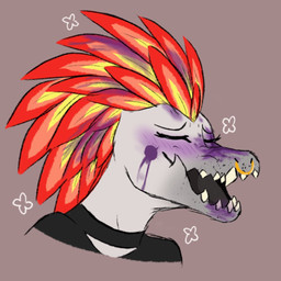 anthro blood blood_in_hair blood_in_mouth blood_on_face bodily_fluids choker clothed clothing colored_blood eyes_closed facial_piercing feather_hair feathered_crest feathers female freckled_face freckles head_crest jewelry necklace nose_piercing nose_ring piercing pseudo_hair purple_blood red_body red_feathers ring_piercing sharp_teeth solo teeth unusual_blood unusual_bodily_fluids white_body yellow_body yellow_feathers spartankay515 halo_(series) microsoft xbox_game_studios zir-zen alien ibie'shan kig-yar scalie 1:1 colored hi_res