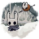 2_horns angry anthro ashes big_head black_eyes bodily_fluids bottomwear cloak clothing duo empty_eyes female fight fleeing forest half-siblings horn humor jumping male nail_(weapon) plant running skirt snow sweat tree vessel worried alicezakat hollow_knight team_cherry hornet_(hollow_knight) the_knight_(hollow_knight) arthropod insect vessel_(species) 1:1 digital_media_(artwork) half_sister_(lore) stepsibling_(lore)