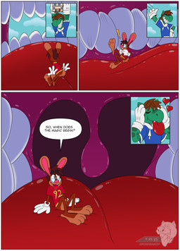 3_toes 4_fingers anthro big_feet big_tongue cartoon_gloves duo feet fingers heart_symbol inside_mouth male male/male mawplay pawpads paws red_tongue soft_vore soles tail text toes tongue tongue_out toony uvula vore crocdragon89 mythology joshua_edgars_(crocdragon89) roderick_(tamerkoh) toon_joshua_edgars_(crocdragon89) dragon lagomorph leporid mammal mythological_creature mythological_scalie rabbit scalie 2025 absurd_res comic english_text hi_res