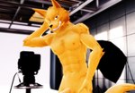 anthro camera looking_at_viewer male muscular muscular_male solo standing dodger_akame_(artist) utau sou_notamine canid canine canis domestic_dog mammal 3d_(artwork) digital_media_(artwork) hi_res mikumikudance_(artwork)