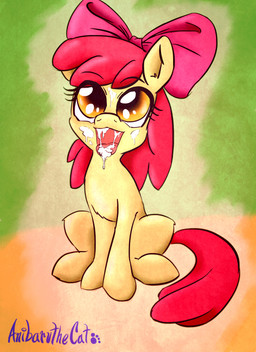 2014 absurd_res amber_eyes anibaruthecat apple_bloom_(mlp) bow cub cum cum_on_face cum_on_tongue equine eyes_closed female feral friendship_is_magic fur hair hi_res horse mammal my_little_pony open_mouth pony red_hair solo tongue yellow_fur young
Rating: Explicit
Score: 13
User: lemongrab
Date: February 14, 2014
