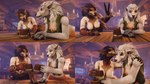 alcohol anthro beverage breasts clothed clothing duo fur gynomorph hair intersex smile tail tavern wolfrick blizzard_entertainment mythology warcraft oridana(wolfrick) canid canine mammal mythological_canine mythological_creature werecanid werecanine werecreature werewolf worgen 16:9 3d_(artwork) 4k absurd_res digital_media_(artwork) hi_res widescreen