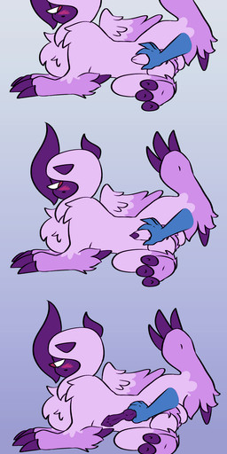 3_toes ambiguous_gender animal_genitalia animal_penis anthro anthro_on_feral balls bestiality big_balls blush canine_genitalia canine_penis disembodied_hand duo erection feet feral fur genitals grope handjob interspecies knot knotted_penis looking_away lying male male/ambiguous penile penile_spines penis penis_tip pokephilia raised_leg sex sheath_slit shy spread_legs spreading toes wings glitchrot nintendo pokemon generation_6_pokemon mega_absol mega_evolution pokemon_(species) hi_res