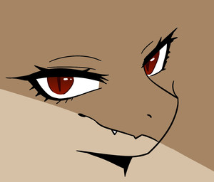 bedroom_eyes close-up eyelashes face_focus fangs female narrowed_eyes red_eyes seductive snout solo teeth conditional_dnp e10109 ko_(e10109) kobold scalie hi_res icon