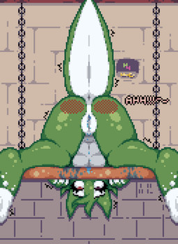anthro anus dripping_vulva dungeon eye_roll female genitals green_body green_scales heterochromia moan orgasm raised_tail scales shaking shivering solo spank_marks_on_ass tail upside_down vulva white_body white_scales hantanyaw44 loss hanta kobold scalie absurd_res digital_media_(artwork) hi_res meme pixel_(artwork)