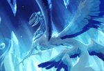 2020 ambiguous_gender ausp-ice digital_media_(artwork) digital_painting_(artwork) feathered_wings feathers feral hi_res horn solo wings