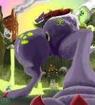 anus butt factory industrial male male/male nuclear painting toxic smearglebelly_(artist) zorojack nintendo pokemon jack_(zorojack) generation_5_pokemon pokemon_(species) zoroark absurd_res digital_media_(artwork) hi_res