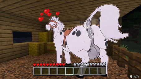 anus backsack balls big_anus big_balls big_butt bodily_fluids butt cum cum_in_ass cum_inside cum_on_butt cum_on_perineum dock_(anatomy) equine_anus eyes_closed feral gameplay_mechanics genital_fluids genital_raphe genitals grey_anus grey_balls grey_body grey_markings grey_perineum gui halter health_bar heart_symbol hud huge_butt looking_back male male_feral markings musky_anus musky_balls musky_butt perineum puffy_anus raphe_(anatomy) rear_view saddle screencap screencap_background scrotal_raphe solo sweat sweaty_butt tail snackaftermidnight microsoft minecraft mojang xbox_game_studios equid equine horse horse_(minecraft) mammal hi_res