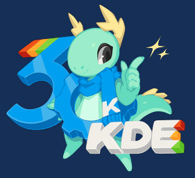 ambiguous_gender anniversary anthro blue_scarf gear scarf smile solo standing teal_body text tyson_tan kde mythology kori_(kde) dragon mythological_creature mythological_scalie scalie alpha_channel hi_res nonbinary_(lore)