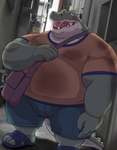 4_toes anthro barefoot belly blush bottomwear clothing feet flip_flops footwear green_body humanoid_hands kemono male outside overweight overweight_male sandals shirt shoes shorts solo toes topwear 00murice crocodile crocodilian reptile scalie 2021