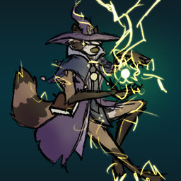 anthro brown_body brown_fur clothed clothing electricity electricity_manipulation elemental_manipulation fur hat headgear headwear magic_user male pantsless purple_clothing sketchy solo wizard_hat wizard_robe waschbar waschbar_(character) mammal procyonid raccoon 1:1 hi_res sketch