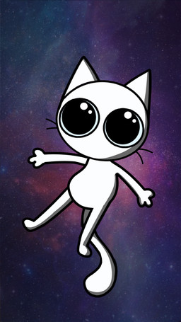 ambiguous_gender blue_sclera chibi solo space star tail toony white_body gooblie_2 goobie_(gooblie_ii) domestic_cat felid feline felis mammal 9:16 colored digital_drawing_(artwork) digital_media_(artwork) hi_res portrait