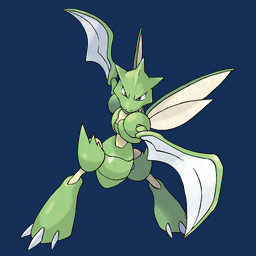 arthropod_abdomen biped blade_arm border claws front_view green_body male narrowed_eyes solo toe_claws transparent_border wings ken_sugimori nintendo pokemon arthropod generation_1_pokemon pokemon_(species) scyther 1:1 alpha_channel full-length_portrait official_art portrait