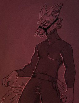 anthro cheek_tuft claws clothed clothing facial_tuft inner_ear_fluff male muzzle_(object) muzzled solo sweater topwear tuft turtleneck maynard0 beastars legoshi_(beastars) canid canine canis mammal wolf 2021 digital_drawing_(artwork) digital_media_(artwork) hi_res portrait restricted_palette three-quarter_portrait