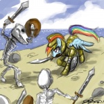 animated_skeleton armor blue_body bone crossover equine female feral friendship_is_magic hair horse john_joseco mammal multi-colored_hair my_little_pony parody pegasus pink_eyes pony rainbow_dash_(mlp) rainbow_hair skeleton sword undead weapon wings
Rating: Safe
Score: 6
User: Princess_Celestia
Date: May 09, 2011