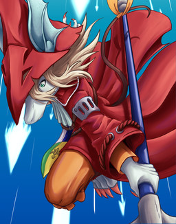 accessory anthro armor ascot barefoot bow_ribbon claws clothing coat coat_cape contest_entry diving dragoon feet female fur furgonomics grey_body grey_fur hat headgear headwear helmet lance light_weapon melee_weapon polearm red_clothing ribbons shoulder_length_hair solo spear tail tail_accessory tail_bow tail_ribbon teal_eyes thrusting topwear weapon geminart final_fantasy final_fantasy_ix square_enix freya_crescent humanoid mammal murid murine rat rodent 2025 absurd_res digital_drawing_(artwork) digital_media_(artwork) digital_painting_(artwork) hi_res painting_(artwork)