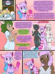 3:4 anthro clothing collaboration comic dialogue english_text hair hi_res kammypup_(artist) mammal runt_(artist) speech_bubble text transformation young