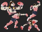 abs accessory action_pose anthro back_boob biceps big_breasts black_eyes bottomwear boxing boxing_gloves breasts brown_hair cleavage clothed clothing cowbell crouching eyewear female footwear fur glasses gloves hair hair_accessory handwear horn huge_breasts legwear long_hair muscular muscular_anthro muscular_female open_mouth pigtails pink_nose pose rear_view shirt shoes shorts side_boob side_view smile socks solo spandex spandex_shorts sport standing strapless_clothing strapless_shirt strapless_topwear tailless teeth thick_thighs thigh_highs tight_bottomwear tight_clothing tight_shorts topwear twintails_(hairstyle) white_body white_fur wide_hips unknown_artist savagene bovid bovine cattle holstein_friesian_cattle mammal 2020 3d_(artwork) digital_media_(artwork) half-length_portrait multiple_images portrait