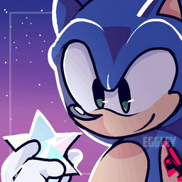 anthro blue_body blue_fur fur gradient_background green_eyes looking_at_object male simple_background solo star eggley_(artist) sega sonic_the_hedgehog_(series) sonic_the_hedgehog eulipotyphlan hedgehog mammal 1:1 2024 2_frame_animation animated animated_gif loop short_playtime