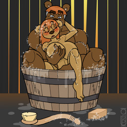 anthro barn bath big_breasts blush breasts brush dildo duo female grabbing_from_behind hair hand_on_breast male orange_hair sex_toy soap greg_panovich honey_moon bear mammal 1:1 daughter_(lore) father_(lore) father_and_child_(lore) father_and_daughter_(lore) incest_(lore) parent_(lore) parent_and_child_(lore) parent_and_daughter_(lore)