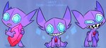 ambiguous_gender claws diamond_(gem) gem grin purple_body ruby_(gem) sharp_teeth smile solo teeth toony vdru7 nintendo pokemon generation_3_pokemon humanoid pokemon_(species) sableye