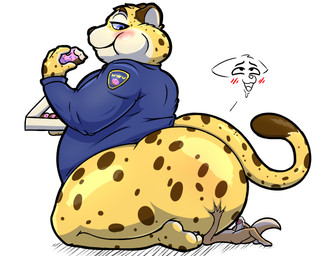 ahegao anal anthro belly big_butt big_cheeks big_penis blue_eyes blush blush_lines bodily_fluids bottomless bubble_butt butt butt_grab butt_sniffing chubby_cheeks clothed clothed/nude clothing countershading dessert doughnut duo eating eating_food erection facesitting food from_side fur genital_fluids genitals glistening glistening_body hand_on_butt huge_butt huge_hips huge_thighs larger_male larger_on_top larger_rimmed looking_at_another looking_back looking_down looking_pleasured male male/male markings multicolored_body multicolored_fur nude obese obese_anthro obese_male on_top oral overweight overweight_anthro overweight_male pastry penis police police_officer_eating_donut precum presenting presenting_hindquarters rimming sex shirt shirt_only sitting sitting_on_another size_difference size_play slightly_chubby slightly_chubby_anthro slightly_chubby_male slim sniffing spots spotted_body thick_thighs topwear topwear_only two_tone_body two_tone_fur uwu wide_hips yellow_body chappystick disney zootopia benjamin_clawhauser finnick_(zootopia) canid canine cheetah felid feline fennec_fox fox mammal true_fox 5:4 hi_res
