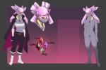 breasts cleavage clothed clothing featureless_breasts featureless_crotch female gem midriff navel not_furry nude solo kogar_tg nintendo pokemon doja_(velociripper) diancie elemental_creature gem_creature generation_6_pokemon humanoid legendary_pokemon mineral_fauna pokemon_(species) model_sheet