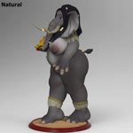 1:1 animated anthro bambookat big_breasts big_butt breasts butt dreadlocks elephant elephantid female food fruit hi_res high_framerate huge_filesize long_playtime mammal no_sound plant platter proboscidean solo thick_thighs tusks webm wide_hips