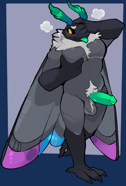 antennae_(anatomy) anthro balls blush erection genitals green_penis humanoid_genitalia humanoid_penis insect_wings lepidopteran_wings male neck_tuft nude pec_grab pecs penis pubes simple_background solo tongue tongue_out tuft wings direbatty luminaire_(sodamoth) arthropod insect lepidopteran moth 2021 absurd_res alpha_channel digital_media_(artwork) hi_res