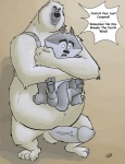 anthro balls duo erection genitals larger_male male male/male penis simple_background size_difference smaller_male text vein cameronwolfe dreamworks madagascar_(series) north_wind the_penguins_of_madagascar agent_classified corporal_the_polar_bear bear canid canine canis mammal polar_bear ursine wolf 2015 english_text