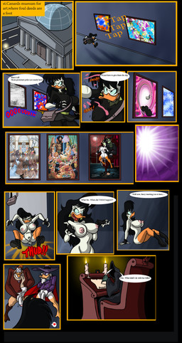 anthro areola bag balls bath big_breasts black_hair bodily_fluids book bottomless breast_grab breast_play breast_suck breasts brown_hair clothed clothing cum cum_in_vagina cum_inside duo erect_nipples erection female female/female flaccid from_behind_position genital_fluids genitals group group_sex hair hand_on_breast harem heart_symbol high-angle_view horn imminent_sex magic male male/female mask museum navel nipple_outline nipple_piercing nipples non-mammal_breasts non-mammal_nipples nude orgasm painting_(object) penis piercing portal red_hair sculpture sex solo_focus spiral statue sucking text threesome trio vulva water lordstevie darkwing_duck disney ducktales drake_mallard launchpad_(character) anatid anseriform avian bird demon duck imp comic english_text hi_res