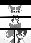 a-chan anthro ayaka canid canine canis comic domestic_dog feral husky mammal monochrome nordic_sled_dog right_to_left semi-anthro shibeta simple_background spitz text translated