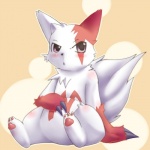 3_toes ambiguous_gender barefoot blush claws feet fur gloves_(marking) looking_at_viewer markings outline pink_eyes red_body red_fur red_markings sitting solo tail toes white_body white_fur okunawa nintendo pokemon generation_3_pokemon pokemon_(species) zangoose 1:1