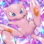 3_fingers 3_toes abstract_background ambiguous_anthro ambiguous_gender anthro big_feet biped blue_eyes feet fingers floating magic orange_pawpads pawpads pink_body pink_ears pink_tail pointy_ears prick_ears psychedelic_background semi-anthro solo sparkles tail toes spicyichizo nintendo pokemon generation_1_pokemon legendary_pokemon mew_(pokemon) pokemon_(species) 1:1 2025 absurd_res hi_res