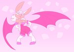 anthro bat_wings boots breasts cleavage clothed clothing female footwear looking_at_viewer membrane_(anatomy) membranous_wings narrowed_eyes shoes simple_background wings rusheloc sega sonic_the_hedgehog_(series) rouge_the_bat bat mammal