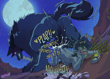 anal anal_orgasm anal_penetration animal_genitalia animal_penis anthro backsack balls blue_body blue_fur bodily_fluids canine_genitalia canine_penis cum cum_on_ground cum_while_penetrated duo ejaculation excessive_cum excessive_genital_fluids fur genital_fluids genitals hair hands-free knot knotting male male/male orgasm orgasm_face penetration penis pink_eyes short_hair tongue tongue_out young gr3ml1n ben_10 cartoon_network mythology ben_tennyson canid canine canis mammal mythological_canine mythological_creature werecanid werecanine werecreature werewolf wolf hi_res