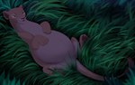 4_toes bedroom_eyes belly big_belly blue_eyes feet female feral fur grass lying narrowed_eyes night on_back pawpads paws plant pregnant pregnant_female seductive smile solo tan_body tan_fur toes yellow_sclera black_kitty can_you_feel_the_love_tonight disney the_lion_king nala_(the_lion_king) felid lion mammal pantherine 16:10 2012 hi_res widescreen