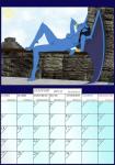 2014 breasts calendar calendar_graphic disney fab3716 female gargoyles genitals irl_trace january_(month) nipples nude obsidiana pinup pose pussy solo