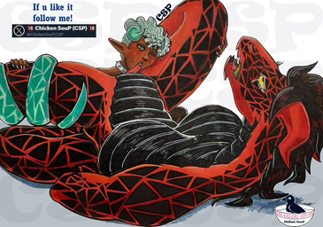 anthro aroused big_breasts black_hair blue_hair blue_horn blush blush_lines bodily_fluids breast_squish breasts clothed clothing cunnilingus dark_body dark_skin deep_cunnilingus duo female female/female feral hair hands_behind_back horn huge_breasts humanoid_pointy_ears lipstick makeup multicolored_body oral penetration pointy_ears questionable_consent red_horn sex sharp_teeth short_hair simple_background size_difference squish tail tail_squeeze tan_body tanned_skin tears teeth text thigh_squish thight tongue_penetration topless topless_female two_tone_body vaginal chicken_soup_(artist) european_mythology mythology julya_(chicken_soup) margaret_(chicken_soup) margaret_(oc) animal_humanoid dragon elemental_creature elemental_dragon horned_humanoid human humanoid magma_dragon mammal mammal_humanoid mythological_creature mythological_scalie scalie western_dragon 2025 colored digital_media_(artwork) english_text hi_res partially_translated traditional_media_(artwork) translation_check translation_request watermark