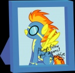 autograph bodysuit character_signature clothing eyewear feathered_wings feathers female feral goggles signed_photo simple_background skinsuit solo tail text tight_clothing transparent_background wings yellow_body yellow_feathers capt-nemo friendship_is_magic hasbro my_little_pony mythology spitfire_(mlp) wonderbolts_(mlp) equid equine mammal mythological_creature mythological_equine pegasus 2011 alpha_channel english_text hi_res