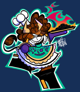 anthro apron baker black_clothing black_footwear black_high_heels black_tail bodily_fluids brown_body brown_fur brown_tail brown_tail_tuft burnt_food chef_hat clothed clothed_anthro clothed_female clothing cookie curly_hair dress ear_piercing ear_ring ear_tag eyes_closed facial_piercing female fire food footwear fur green_apron green_clothing hair handwear hat headgear headwear high_heels holding_object holding_plate horn light long_tail medium_hair nervous nervous_smile nervous_sweat nose_piercing nose_ring outline oven_mitts piercing plate purple_clothing purple_handwear purple_oven_mitts ring_piercing shoes simple_background solo sweat tail tail_tuft tan_horn toothy_grin transparent_background tuft walking white_clothing white_dress white_hat white_headwear white_outline itisbop cookie_haus jackbox_games the_jackbox_party_pack moonique_(cookie_haus) bovid bovine cattle mammal 2025 alpha_channel colored digital_drawing_(artwork) digital_media_(artwork) english_description full-length_portrait hi_res lighting portrait shaded signature