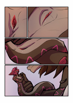 anthro apode assimilation border breasts close-up countershade_tail countershade_torso countershading dripping_vulva duo female genitals hair legless macro navel non-mammal_breasts non-mammal_navel non-mammal_vulva nude serpentine simple_background sitting size_difference species_transformation split_form tail tail_wraps transformation vulva white_border wraps biobasher bat draconcopode mammal naga reptile scalie snake 2025 colored comic hi_res