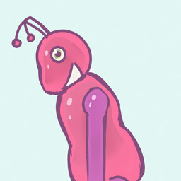 antennae_(anatomy) anthro bugbo_in_bluish_blank_space_smiling green_eyes he_looks_kinda_sinister_sorry_about_that jelly_artstyle male pink_body solo wine_colored artist_amorlindodeangel artist_amorseiso artist_amorseisodeangelpayasito artist_seisoai artist_seisoaisaber bugbo_(series) arthropod fly_(animal) insect green invalid_tag pink purple 1:1 hi_res