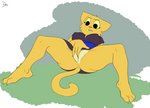 3_toes anthro barefoot bite biting_lip bottomless claws clothed clothing feet female genitals masturbation nipple_outline nipples plantigrade pussy solo toes vaginal vaginal_masturbation zokva microsoft prequel_adventure the_elder_scrolls katia_managan felid khajiit mammal