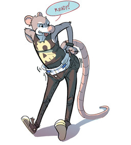 anthro biped black_bottomwear black_clothing black_footwear black_pants black_shirt black_shoes black_tank_top black_topwear bottomwear clothed clothing dialogue diaper dressing footwear fur grey_body grey_fur long_tail male pants sharp_teeth shirt shoes simple_background solo speech_bubble tail tank_top teeth text tongue tongue_out topwear wearing_diaper wetness_indicator white_background white_clothing white_footwear white_shoes daire301 daire american_opossum mammal marsupial virginia_opossum digital_media_(artwork) english_text