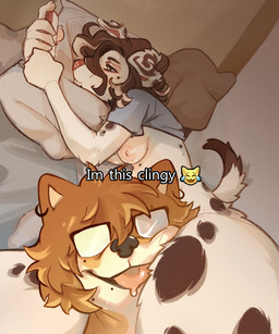 ambiguous_gender andromorph anthro bed between_legs breasts duo electronics eyewear female furniture glasses intersex lying on_side phone monsterchompers monsterclawspng puppypound snapchat tyler(monsterchompers) canid canine canis dalmatian domestic_dog mammal shiba_inu spitz artist_collaboration hi_res nonbinary_(lore) trans_(lore)