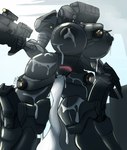 anthro armor big_breasts bodily_fluids breasts cum cum_covered cum_from_pussy cum_in_pussy cum_inside cum_waterfall excessive_cum excessive_genital_fluids female genital_fluids gun huge_breasts hyper hyper_breasts leaking_cum machine mecha messy ranged_weapon solo weapon iados armored_core_(series) armored_core_vi:_fires_of_rubicon loader_4 robot hi_res