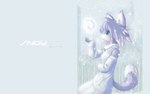 anthro female outside snow solo tail winter totem.v tysontan domestic_cat felid feline felis mammal 16:10 hi_res wallpaper widescreen