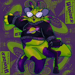 ambiguous_gender antennae_(anatomy) anthro belly belly_overhang body_hair bottomless cane clothed clothing ear_piercing eyewear fangs featureless_crotch fingerless_gloves gauged_ear glasses gloves green_body hairless handwear leg_hair markings overweight pawpads photo_background piercing pose shirt shirt_only smile solo standing stretch_marks sweater sweater_only teeth topwear topwear_only wearing_glasses lonely-space-egg alien domestic_cat felid feline felis hairless_cat hybrid mammal 1:1 aliasing digital_media_(artwork) hi_res mixed_media photography_(artwork) shaded