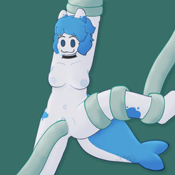 anthro bdsm big_tail bodily_fluids bondage bound choker female jewelry necklace penetration raised_leg restrained restrained_by_tentacles sex solo sweat sweatdrop syrup_(spatey) tail tentacle_in_vagina tentacle_penetration tentacle_sex tentacles vaginal vaginal_penetration spatey aquatic fish shark hi_res